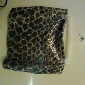 Sequined mini skirt